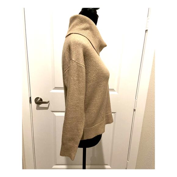 LOFT Cowl Neck Sweater Beige Women's S - Picture 3 of 8